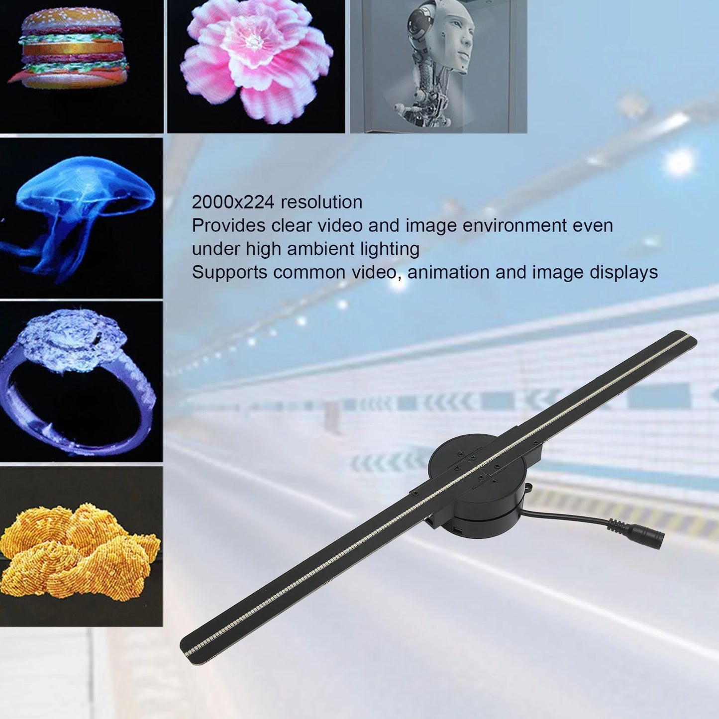 HoloFan : écran holographique 3D avec Wi-Fi